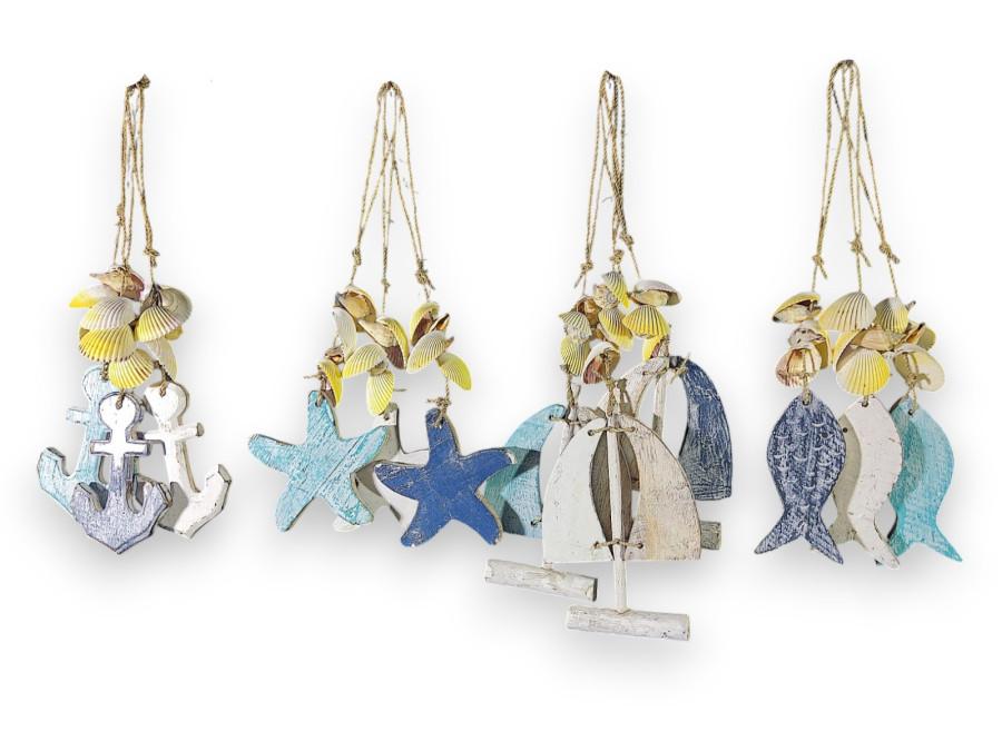 D-2577 DECO COCKLES 3 COL. 4 MOD. 35cm Pack 12