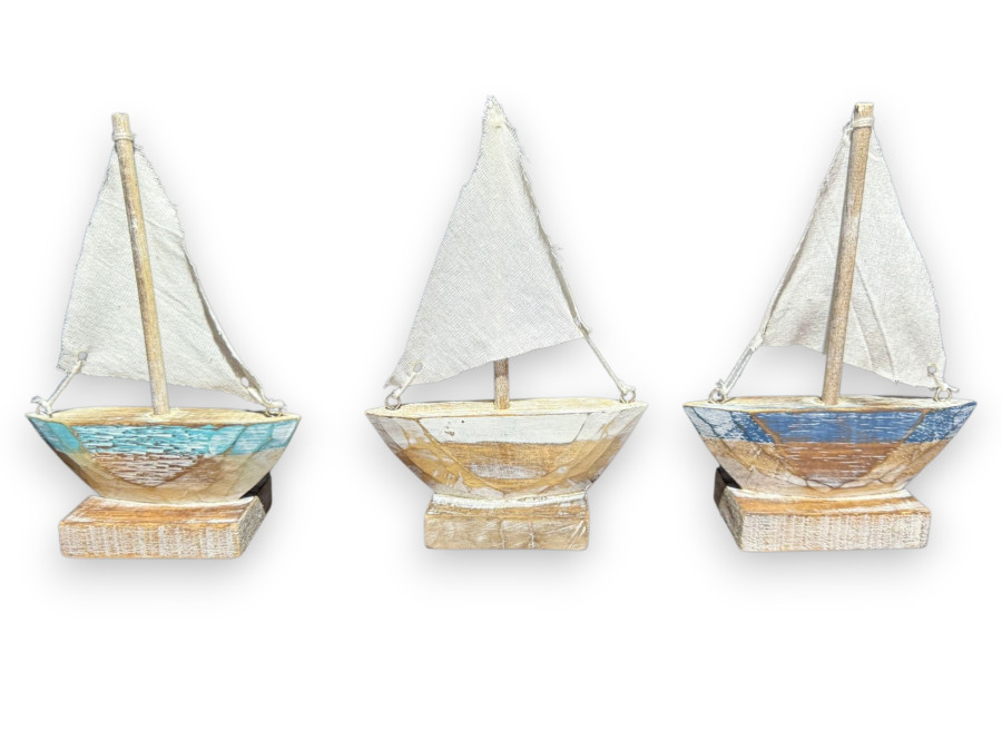 BARCO CUERDAS BLCO/AZUL/TURQUESA 22x15cm pack 6