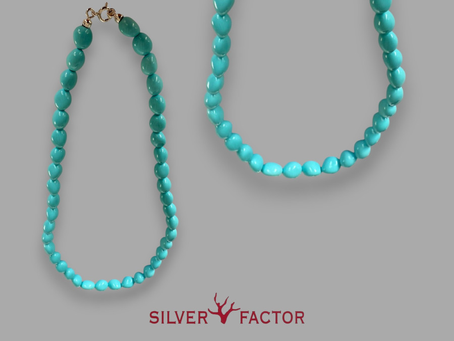 CO.TURQUESA SASSOS 12-14mm 45cm