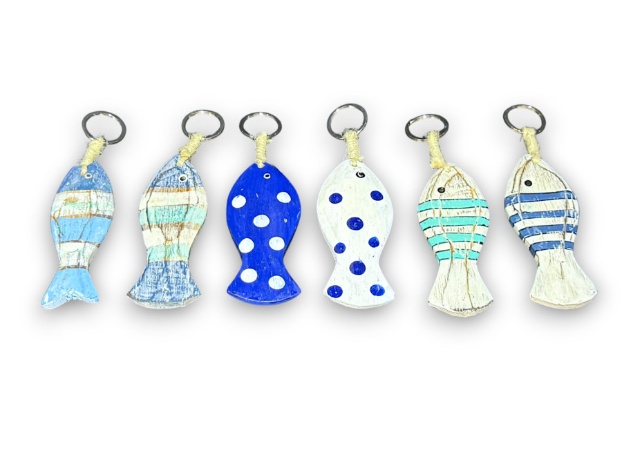 LLAVERO PEZ SURTIDO COLORES 10cm pack 12