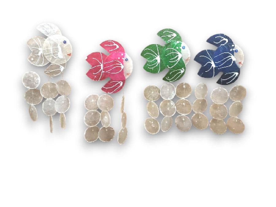 M-56 MOVIL CAPIZ PEZ SIMPLE 10x40cm 4 colors pack 12