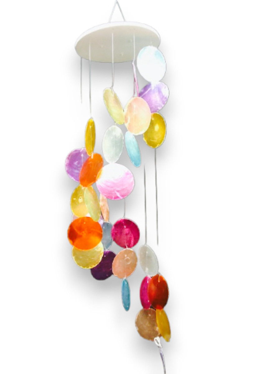 M-45 MOVIL CAPIZ BLCO.MULTICOLOR WOOD ESPIRAL 60cm