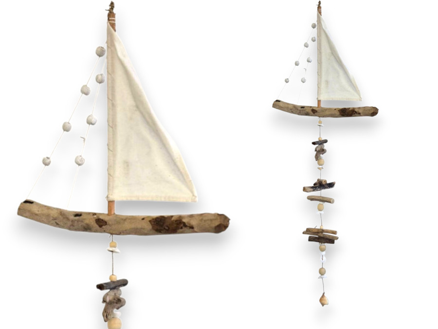 DECO PARED VELERO FLOTAN 80x35cm pack 4