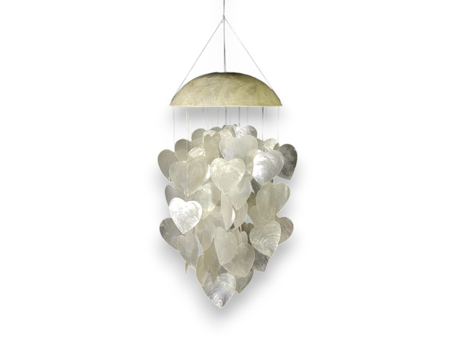 M-2512 CAPIZ SOMBRERO CORAZONES BLCO. 15x30cm