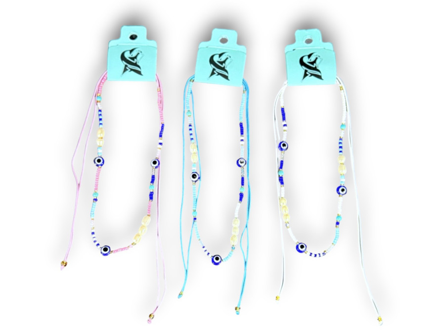 Y.C.MA-26201 OJO TURCO+PERLA+BEADS 3 colors pack 12