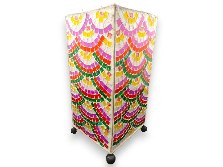 L.CUADRADA CRISTALES 32cm