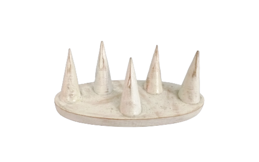 EXPOSITOR OVAL 5 ANILLOS BLCO.