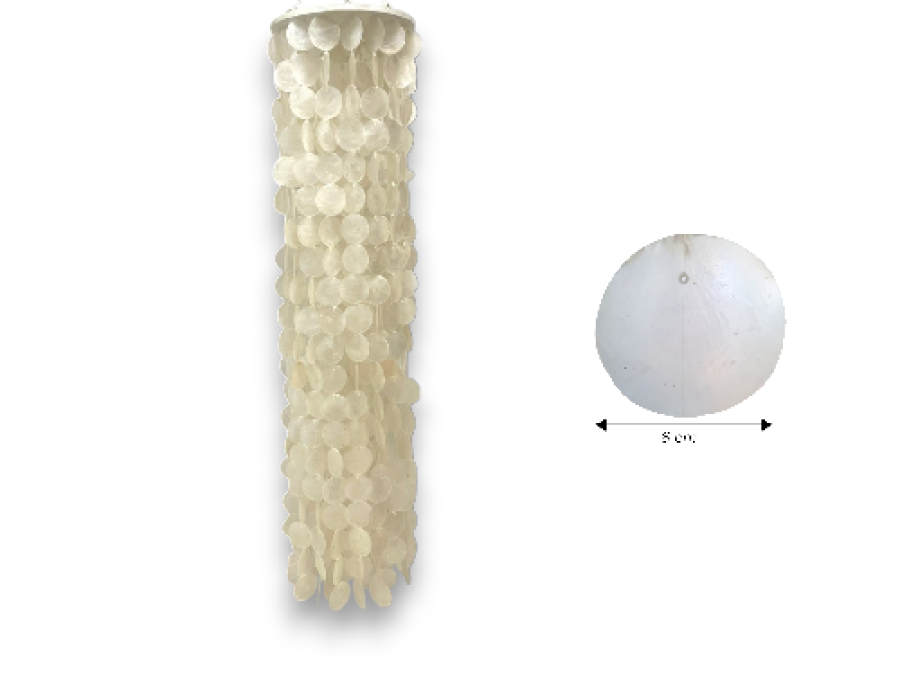 L.CAPIZ DISCO 6cm BLANCA 30x130cm