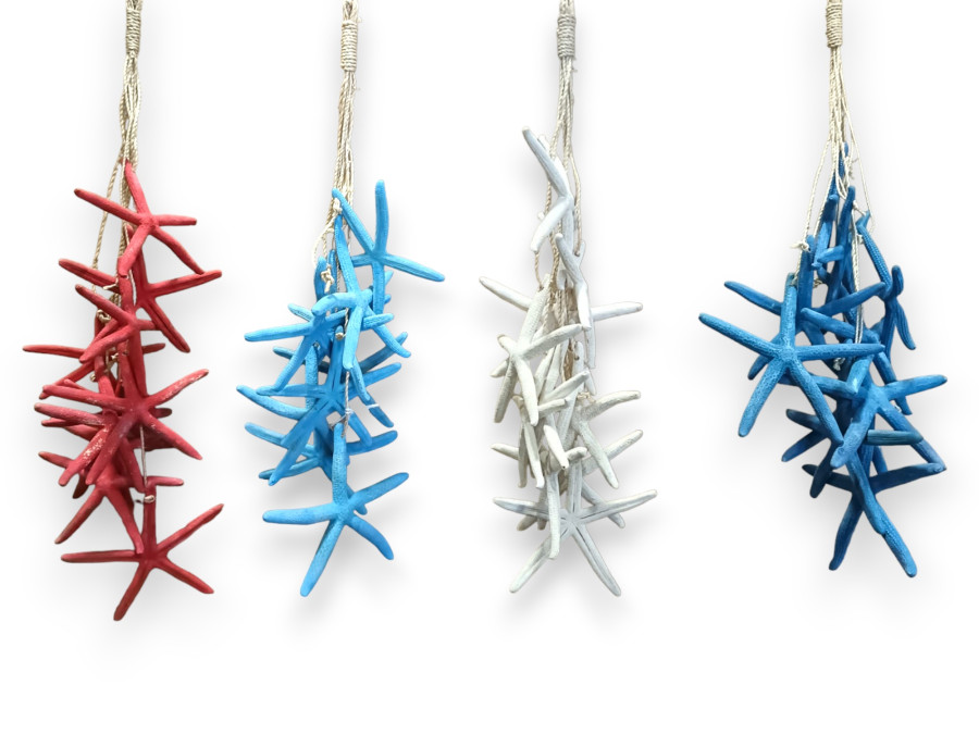 D-16 DECO RACIMO DEDOS 30cm blco./azul/turq./rojo pack 4