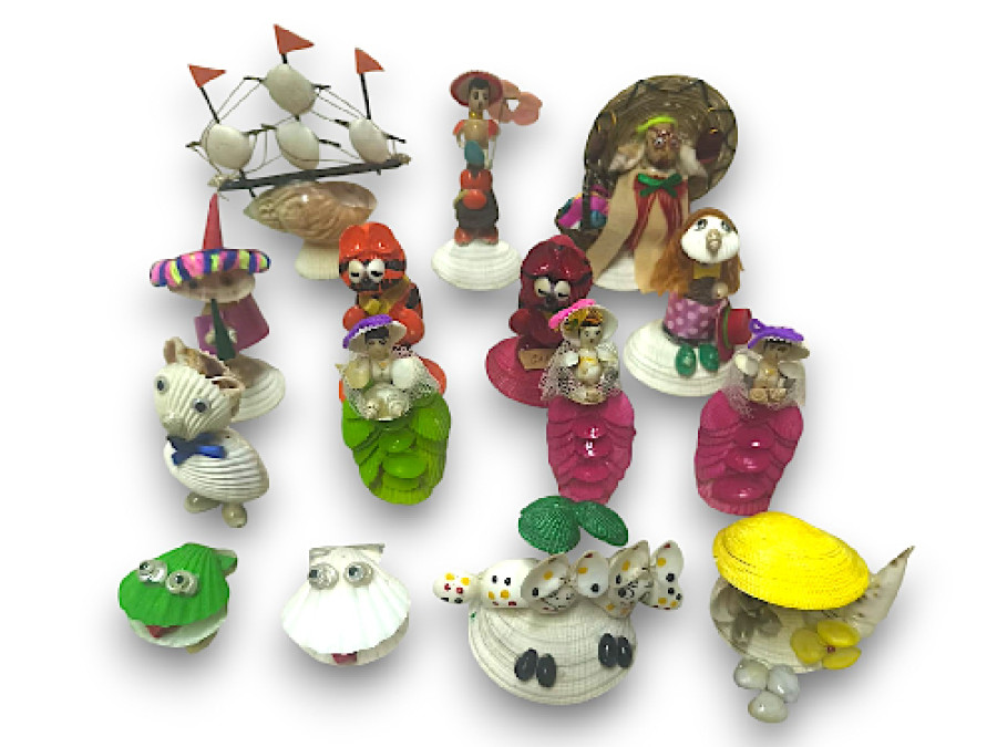 SET 15 PIEZAS OFERTA ARTESANIA CONCHA