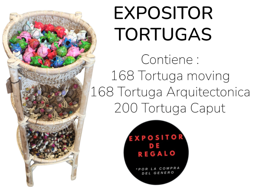 EXPOSITOR TORTUGAS 65x25cm expositor de regalo