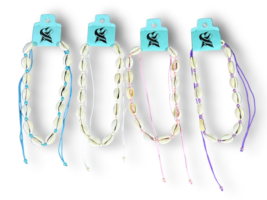 Y.C.MA-26204 SHELLS+BEADS 4colors pack 12