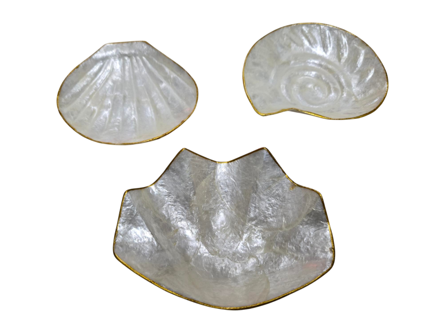 PLATITOS CAPIZ BORDE DORADO 3 Mod.10-12cm Pack 12