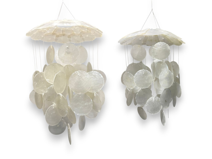 MOVIL CAPIZ BOLA BLANCA 15 Y 20 cm