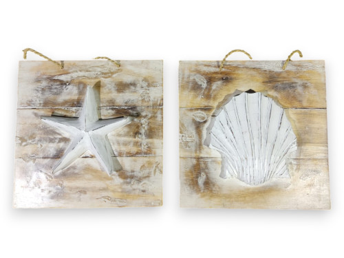 CUADRO ESTRELLA Y VIEIRA 30x30cm