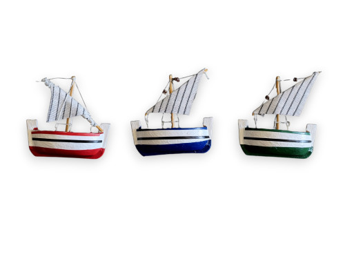 IMAN BARCO MADERA 8x6cm 6 COLORES Pack 24