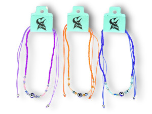 Y.C.MA-26206 OJO TURCO+BEADS 3 colors pack 12