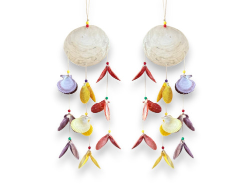 D-021 DECO PECTEN+CAPIZ+BOLITAS 13x40cm pack 6