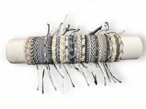 P.MA-24045 CUERO ELEGANCE GRIS/NEGRO tubo 24