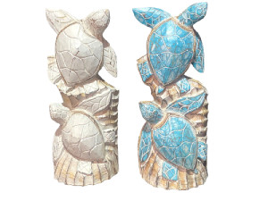 TORTUGA DOBLE PEANA BLANCO 40x20cm