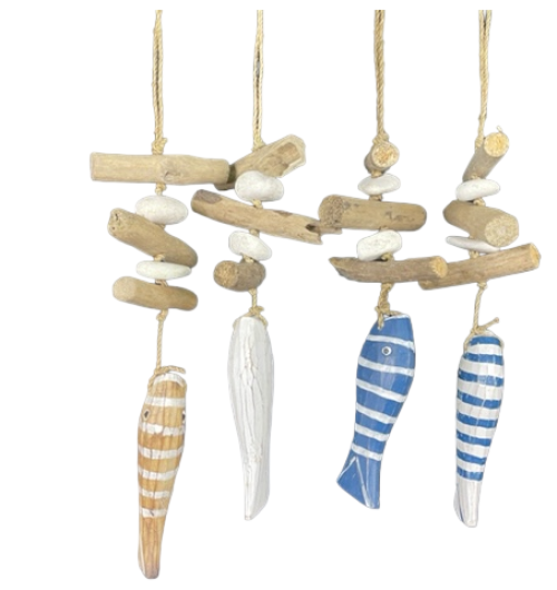 D-35 DECO PEZ RAYADO SIMPLE 40x13x04cm 4 colores (pack 12 und)