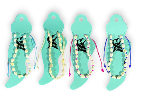 Y.T.MA-26303 SHEL BLCO+BEADS 4 colors pack 12