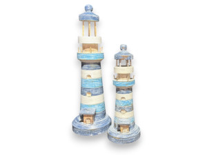 SET 2 FAROS TRICOLOR TURQUESA 35/25cm