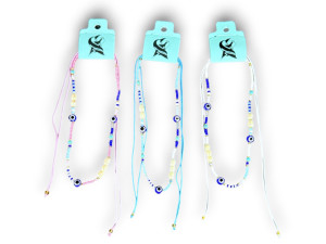 Y.C.MA-26201 OJO TURCO+PERLA+BEADS 3 colors pack 12