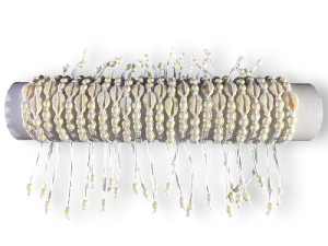 P.MA-25113 MONETA BEAD CERAMICA BLCA.tubo 24