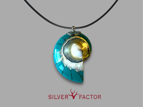 COLGTE.AG.POMPI RESINA TURQUESA 75mm