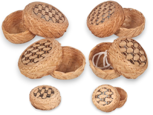 SET JOYERO BAMBU 3 PIEZAS OVAL/REDONDO