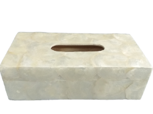 CAJA CAPIZ PAÑUELOS NATUR 25x13x08cm