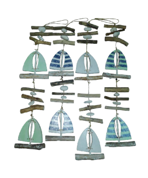 D-42 DECO VELERO DOBLE 70x13x04cm 4 colors pack 12