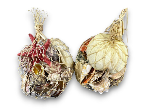 BOLSA CONCHA RAFIA CON ESTRELLA ( PACK 6 )