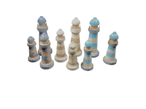 SET 3 FAROS MADERA 18/20/25cm