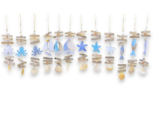 D-2508 DECO SHELLS 3 COLORES 50cm Pack12