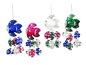M-55 MOVIL CAPIZ PEZ PECES COLOR 10x40cm 4 colors pack 12